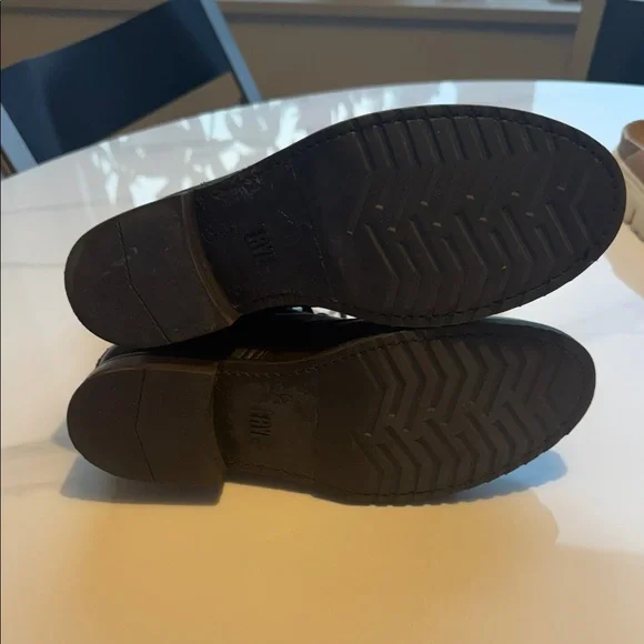 Frye Veronica Flex Combat Black Leather Boots - Picture 5 of 7